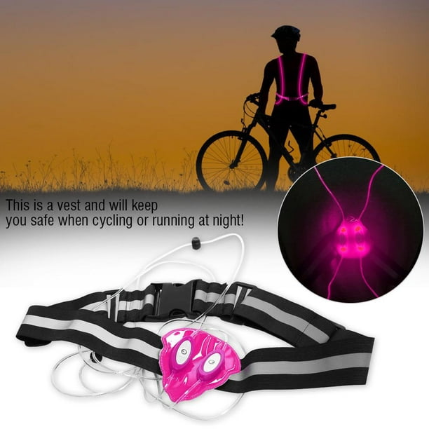 TOPINCN La sangle réfléchissante de bande de ceinture de gilet  réfléchissant la sécurité LED pour la course de nuit faisant du jogging  faisant du vélo, gilet de sécurité, gilet de jogging de 