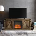 thumbnail image 3 of Pemberly Row Meuble TV avec Cheminée et Porte de Grange 58 Pouces en Chêne Rustique, 3 of 5