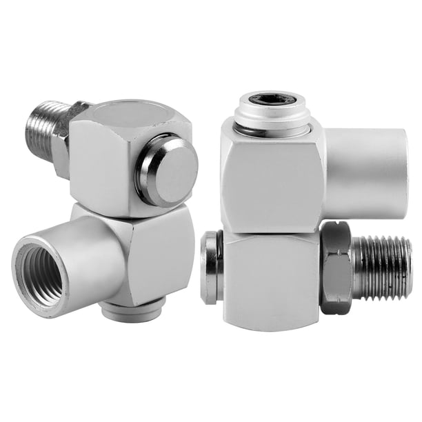4-Pack Aluminum 360° Swivel Air Hose Connector Adapters – 1/4" NPT For Compressed Air Tools