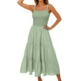 thumbnail image 2 of Karight Women's Spaghetti Strap Maxi Dinner Party Dress Elegant Floral Print Holiday Dress, 2 of 4