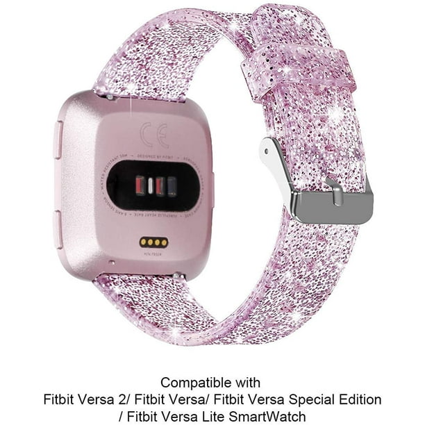 Bandes roses scintillantes pour Fitbit Charge 4 / Charge 3 / Charge 5,  bracelet de rechange, accessoires de