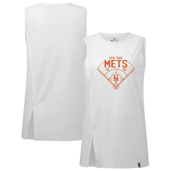 Women's Levelwear White New York Mets Influx Home Field Tank Top