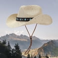 thumbnail image 2 of LRen Women Tea Party Hats Fashionable Summer Sun Hat with Adjustable Brim and Secure Tie for Casual Outdoor Holiday Wear Beige, 2 of 4