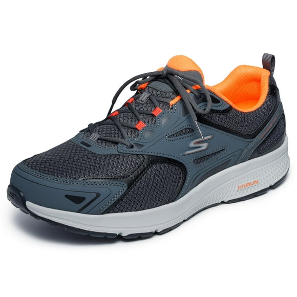 Zapatillas Skechers GoRun Consistent para correr para hombre, color gris y naranja