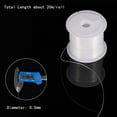 thumbnail image 2 of 0.5mm Clear Fishing Line Invisible Nylon Thread Jewelry String Wire Beading Cords String for Christmas Party Decor Seed Beads Jewelry Bracelet Making 20 Yards, 2 of 9