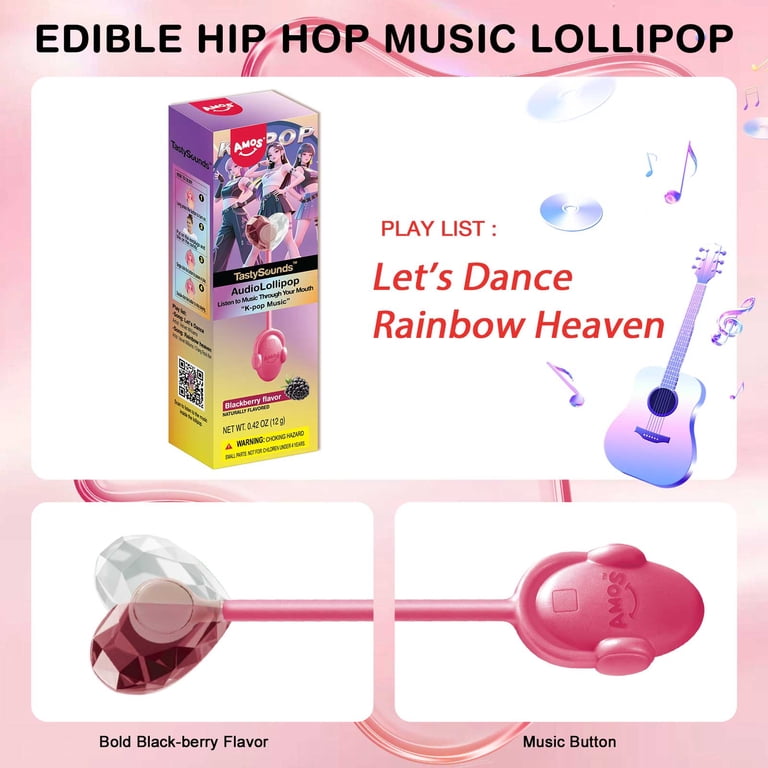 AMOS, Music Lollipop, 1 Pack, Heart Shape Multicolor - Walmart.com