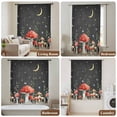 thumbnail image 5 of Mushroom Semi Sheer Curtains Drapes for Living Room,Bedroom,French Doors Window 108 Inches Long,Botanical Watercolor Floral Leaf Butterfly Plant Rod Pocket Chiffon Curtain Voile Drapery Panel, 5 of 8