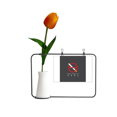 thumbnail image 1 of Logo Día Mundial del cáncer no fumar Tarjeta de jarrón artificial de tulipanes, 1 of 3