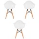 thumbnail image 4 of Juego de tres sillas Eames con descansabrazo para Niños y Niñas (BLANCO), 4 of 4