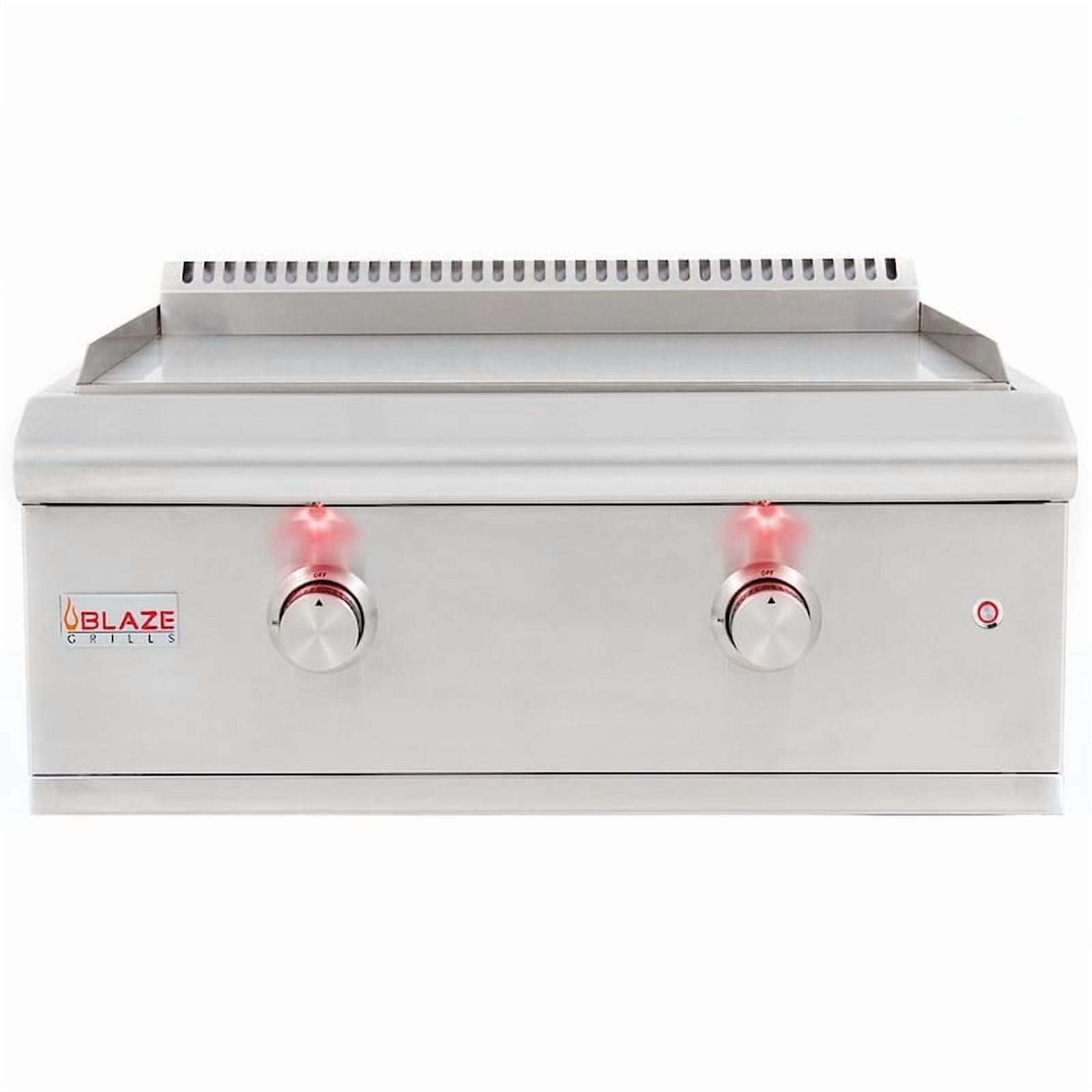 30" Inch Built In Gas Griddle | Natural Gas NG | Perfect For Any Outdoor Kitchen | Grill, Fry, Saute On This Durable Stainless Steel | Best Of Backyard For Grilling Masters | BLZ-GRIDDLE-LTE-NG