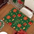 thumbnail image 7 of Christmas Placemats, Linen Holiday Table Mats, Festive Christmas Style, Heat Resistant Dining Place Mats, Washable Cloth Placemats for Kitchen Table, Home and Kitchen, 40x30cm, 7 of 7