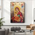 thumbnail image 5 of La Virgen María y Jesús, terapeuta, icono de Panagia, Madre de Dios, lienzo religioso bizantino ortodoxo, arte de pared para decoración de sala de estar, 5 of 5