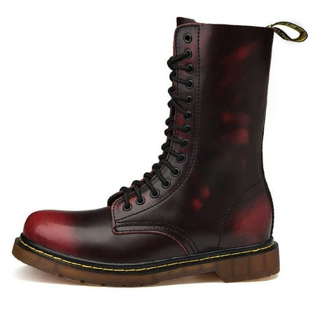 

Martin Women S Boots British Couple Leather Boots High-Top Military Boots Waterproof And Warm Long Boots Men And Women Trend Martin Shoes