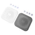 thumbnail image 3 of 4 Sets Flat Silicone Sink Strainer with Suction Cups Prevents Clogging Flexible Shower Drain Cover for Kitchen Bathroom, 3 of 5