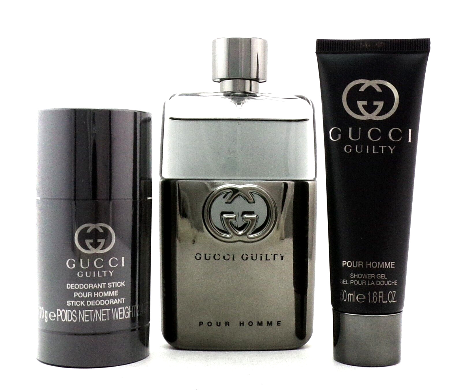 Gucci Guilty Pour Homme Eau De Toilette 3 Pcs Set New With Box
