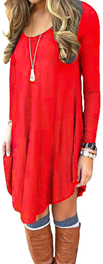 red t shirt dress walmart