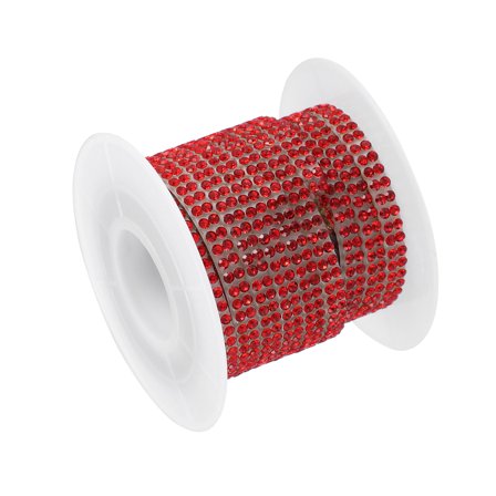 Unique Bargains 5m Bling Car Trim Self Adhesive Rhinestone Car Accessories Bling Interior Exterior Decoration Bright Red
