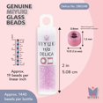 thumbnail image 3 of Miyuki Delica Seed Beads – Size 11/0 (1.6 mm), DB0248, Crystal/Pale Lilac-Lined, 7.2 g, Approx. 1440 Beads, 3 of 7