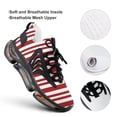 thumbnail image 4 of Red And White Stripes, Background Walking Shoes for Men Woman Lightweight Tennis Fashion Elastic Sports Shoes Cushion Basketball Shoes, 4 of 7