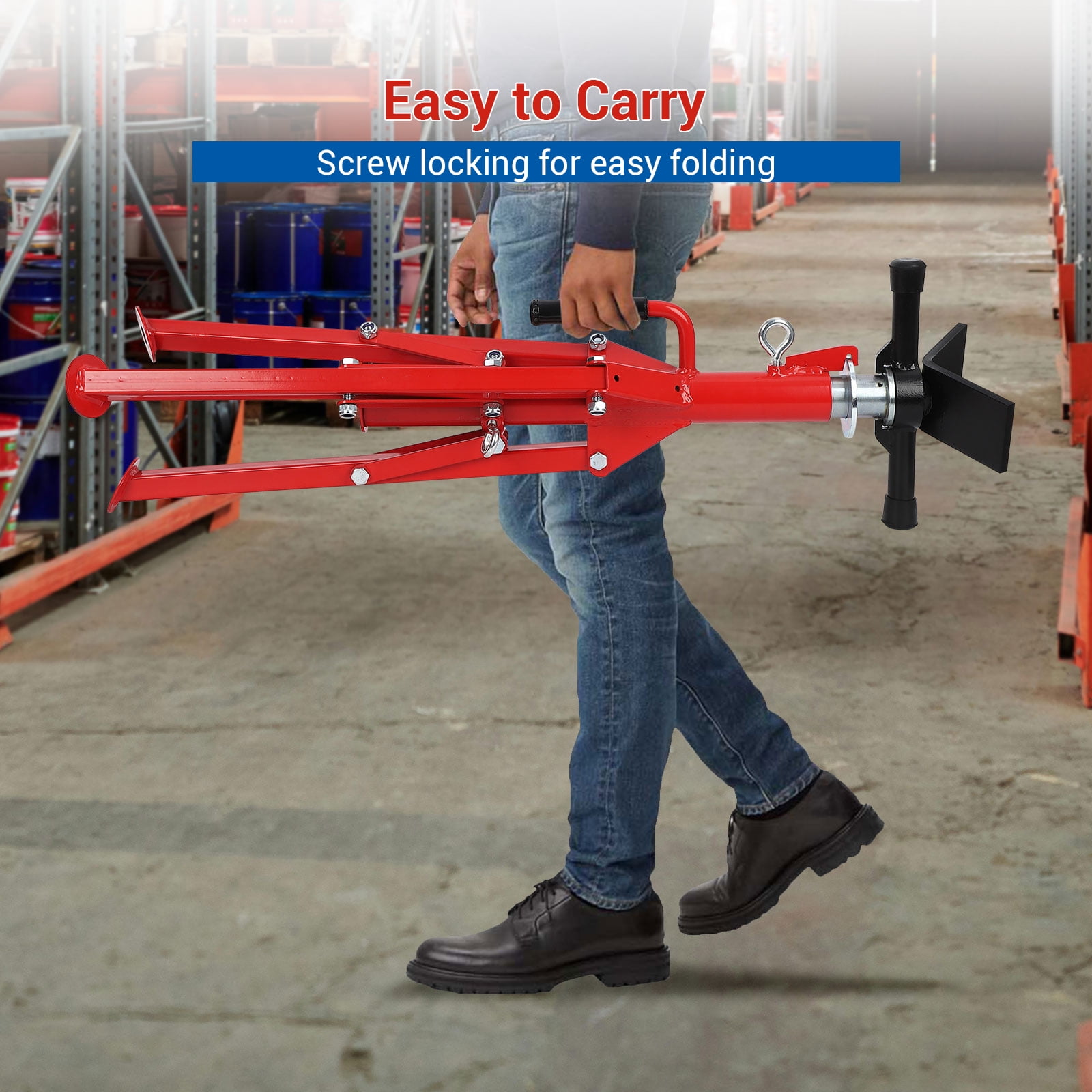 Heavy-Duty Pipe Jack Stand, 28''-52'' Adjustable Folding Pipe Stand,2500 lbs Load Capacity,Ideal for Welding,Automotive,and Construction Projects
