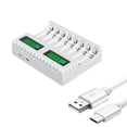 thumbnail image 1 of 1Pc Lcd Display Battery Charger With 8 Slot For Aa/Aaa Nicd Rechargeable Battery, 1 of 8