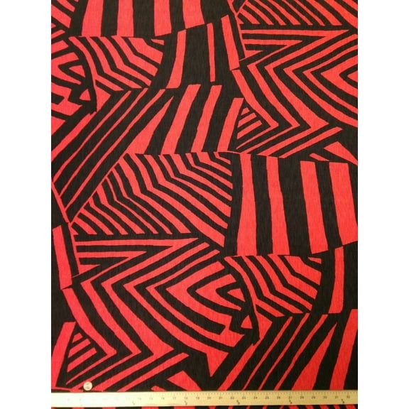 Geometric Angles Big Pattern on Stretch Bulgari Knit Jersey Polyester Spandex Fabric By the Yard