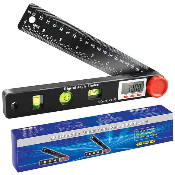 Coofit Digital Angle Ruler Electrical 4-in-1 Angle Finder Ruler Digital Protractor