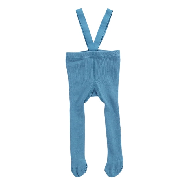 ITFABS Newborn Baby Suspender Overall Pantyhose Solid Color High Waist Ribbed Knit Tights Infant Spring Autumn One-piece Leggings