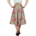 thumbnail image 2 of Bimba WomenPrinted Midi Skirt Box Pleat Skirt With Pockets Trendy Chic Clothing, 2 of 5