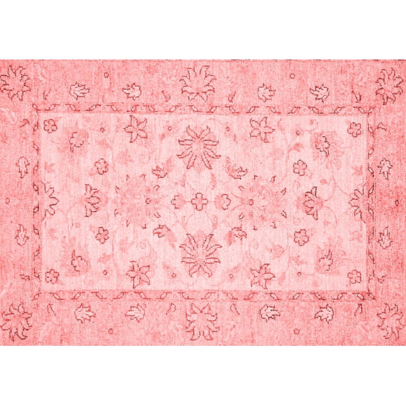 Ahgly Company Indoor Rectangle Oriental Red Traditional Area Rugs, 2' x 3'