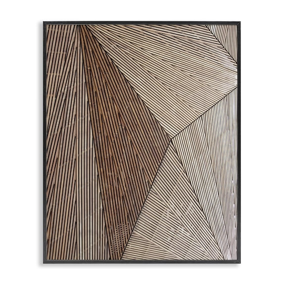 Stupell Industries Mid-Century Industrial Line Geometry Black Framed Giclee Art, 11 x 14, by Malerifabrikken