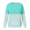 thumbnail image 4 of Wancir Women's Casual Long Sleeve Color Block Tops Crewneck Sweatshirts Cute Loose Fit Pullover, 4 of 6