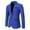 Blue, variant on Mens Coat Jacket Clearance Men Casual Solid Button Blazer Turn-down Collar Collar Suit Long Sleeves Jacket