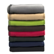 24 pack Trail maker 60”L x 50”W Solid Color Hypoallergenic Fleece Throw Blankets in Assorted Colors