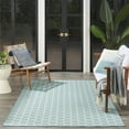 thumbnail image 4 of Nourison Twist Reversible 6' x 9' Aqua Modern Rug, 4 of 10