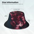 thumbnail image 3 of KLL Mesmerizing Pink Jellyfish Bucket Hat for Women Men Packable Travel Beach Sun Hat Outdoor Rave Accessories Reflective Fisherman Cap, 3 of 7