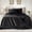 Black, variant on Satin Sheets Set Queen Size, 4 Pieces Soft Silky Bedding Sheets Set with Elastic Corner Straps and 14 Inches Deep Pocket, Includes 1 Fitted Sheet, 1 Flat Sheet, 2 Pillowcases, Navy