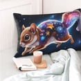 thumbnail image 4 of Kdxio Cotton Pillow Cases 16"x24" Pillowcases,Soft and Breathable Bedroom Pillow Cases-Colorful Star River Squirrel-No Pillow Core, 4 of 5