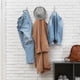 thumbnail image 4 of Ganchos de pared, 6 piezas - Gancho de ropa moderno simple de doble gancho de metal, ganchos montados en la pared para colgar toallas (rojo), 4 of 5