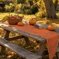thumbnail image 5 of geerera 72" Lace Pumpkin Table Runner, Orange Scalloped Edge Harvest Runner, Rustic Fall Thanksgiving Table Decor for Dining Table, Mantel & Home, 5 of 6