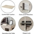 thumbnail image 5 of Unipaws Dog Crate End Table with Cushion Indoor Use Grey Small, Weathered Gray, 5 of 7