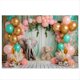 thumbnail image 1 of 210X150cm Fondo de Cumpleaños de Animales del Bosque para Niños Fondo de Fotografía de Globos de Fiesta de Tela Decoración de Fiesta de Tela, e, 1 of 9