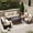 Beige, variant on MEISSALIVVE 7 Pieces Patio Furniture Sets with Fire Pit Table, Wicker Outdoor Conversation Sets with 4 Swivel Rocker Chairs and Side Table(Brown)