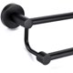 thumbnail image 4 of Toallero/barras de pared de 2 radios, 40 cm de longitud, acero inoxidable para baño, cocina (negro), 4 of 5