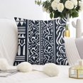 thumbnail image 3 of Blue Bohemian Geometric Lines Throw Pillow Covers 16"x16", Set Of 2, Linen Study Sofa Cushion Cover Indoor Living Room Home Decor, 3 of 7