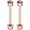 Rose Gold, variant on Watch Screw Tube Rod Stainless Steel Strap Pins Silver Tone 20mm