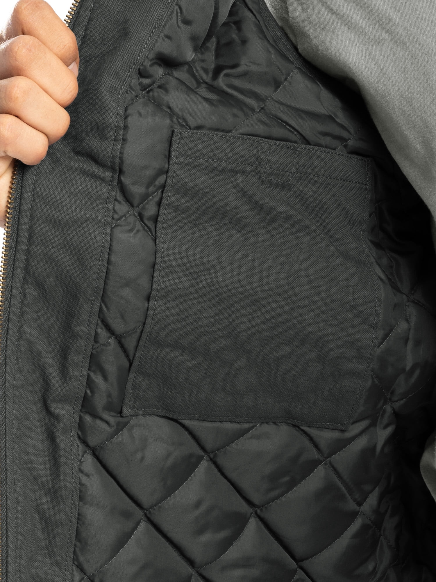 Wrangler Workwear Men's Durable Quilted Lined Hooded Duck Work Vest, Size S-5XL