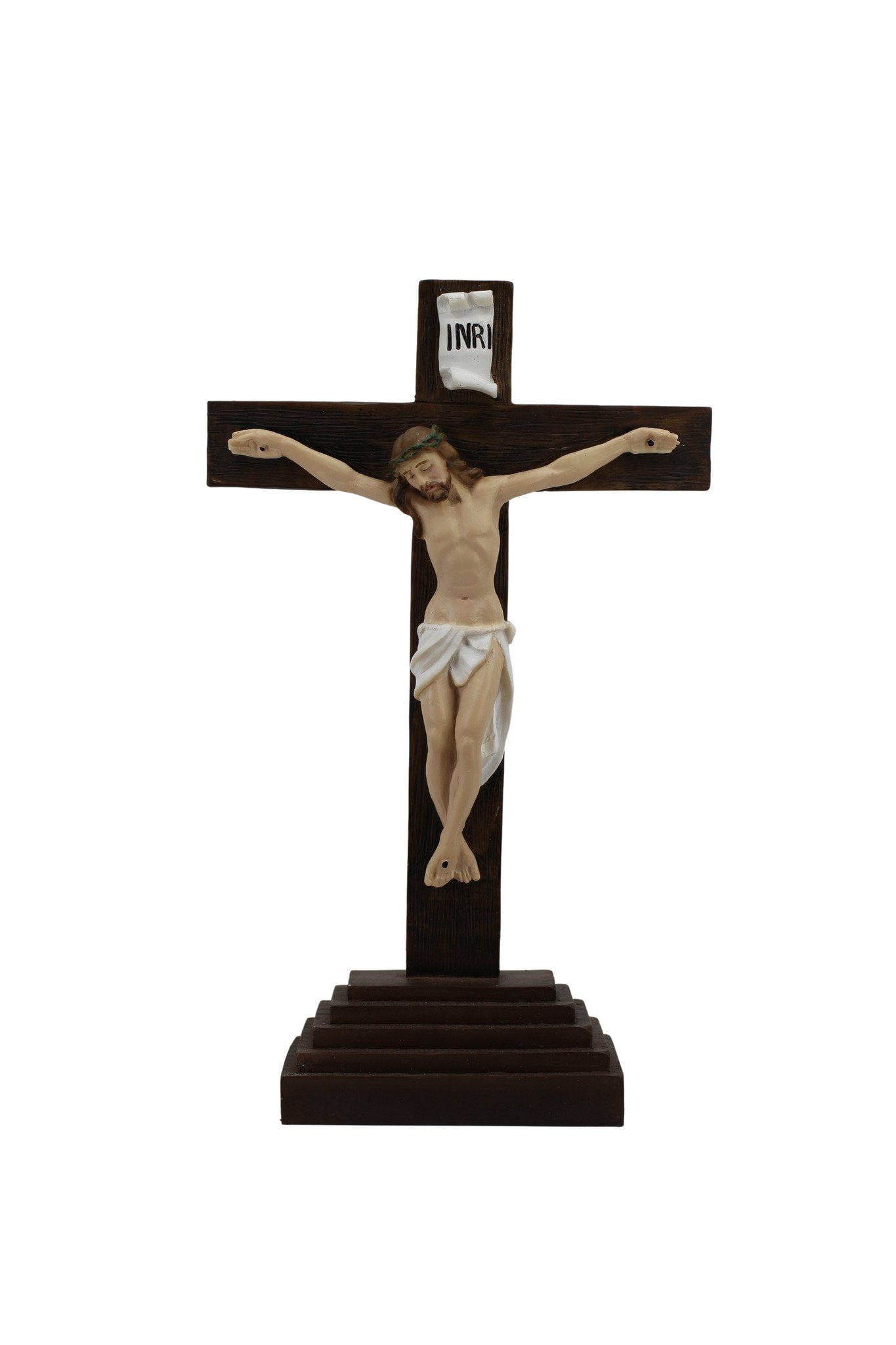 Cross of Crucified Jesus with a pedestal by the Faith Gift Shop / Cruz con  Pedestal Cristo Crucificado Cruz 