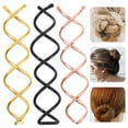 thumbnail image 2 of 120pcs Maker Round Home Tool Hairpins Heat Spa Bobby Barrette Ers Hairpin Travel Curlers Bun Spiral Pick Invisible Flexible for Sleep Diy Rods Curling Salon Non- Barrettes, 2 of 5