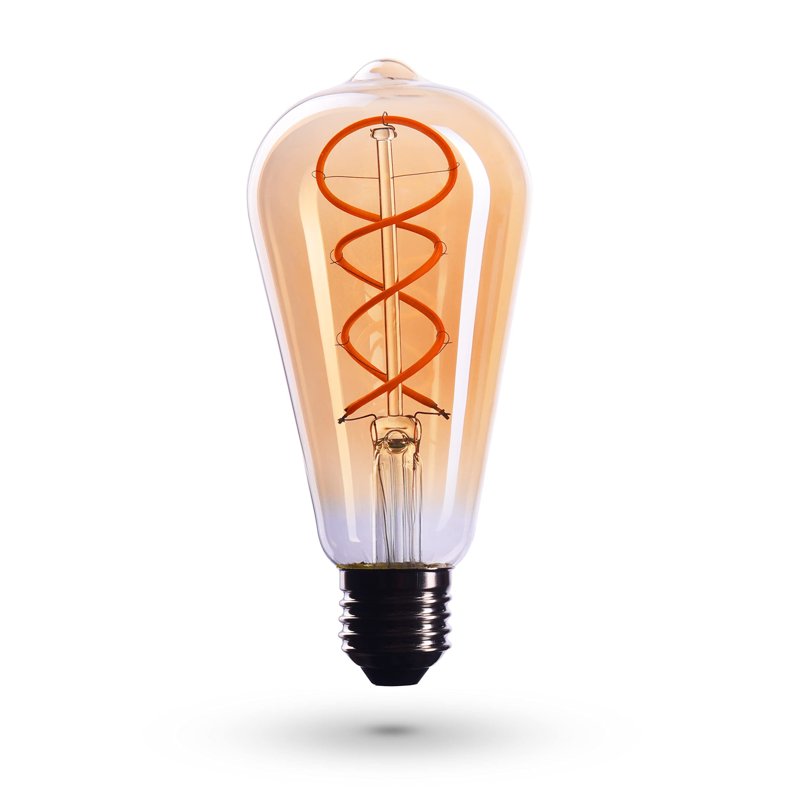 CROWN LED EL17 Decorative Light Bulb 3 Count (Pack of 1) - 40W Equivalent Vintage Filament Lamp Bulbs, E26 Base, Dimmable, 2200K Warm White
